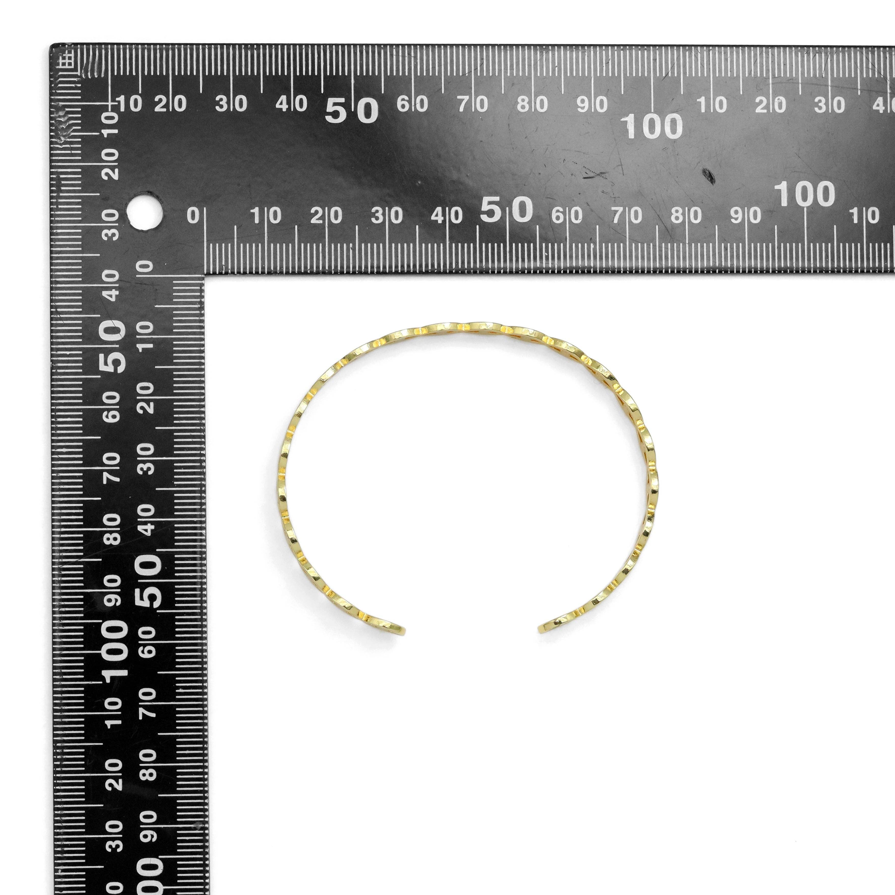 Gold Evil Eye Cuff Bracelet, Sku#A279