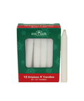 White Dripless Candle for Glockenspell Chimes - 12 Piece Box Set